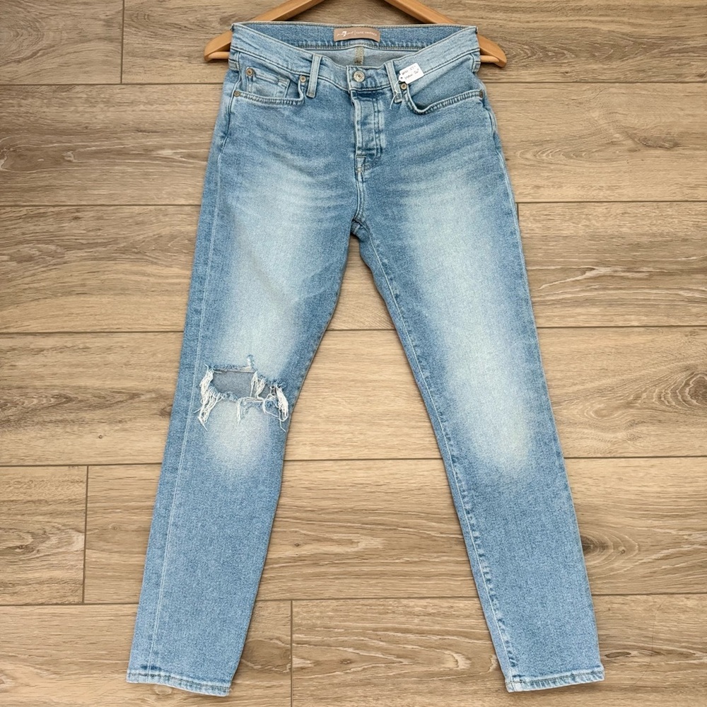 7 for all mankind High Waist Luxe Vintage Josefina Button Fly Jeans Size 26